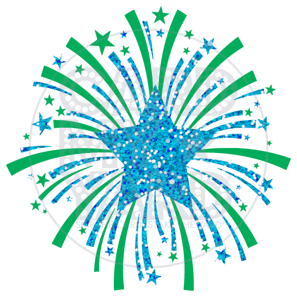 Fireworks: Green and Bright Blue Glitter Fireworks: Green and Bright Blue Glitter