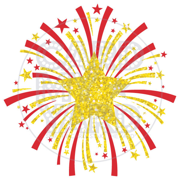 Fireworks: Red and Yellow Glitter