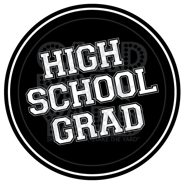 Graduation: High School Grad Circle - Black - Lg Graduation: High School Grad Circle - Black - Lg