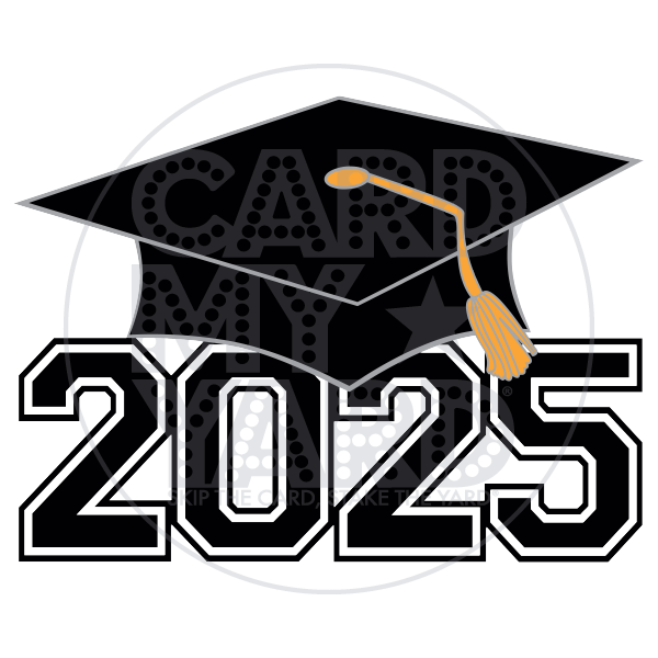 Graduation: 2025 Grad Cap - Black Graduation: 2025 Grad Cap - Black