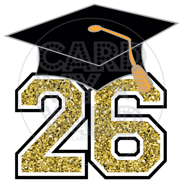 Graduation: 26 Grad Cap Gold