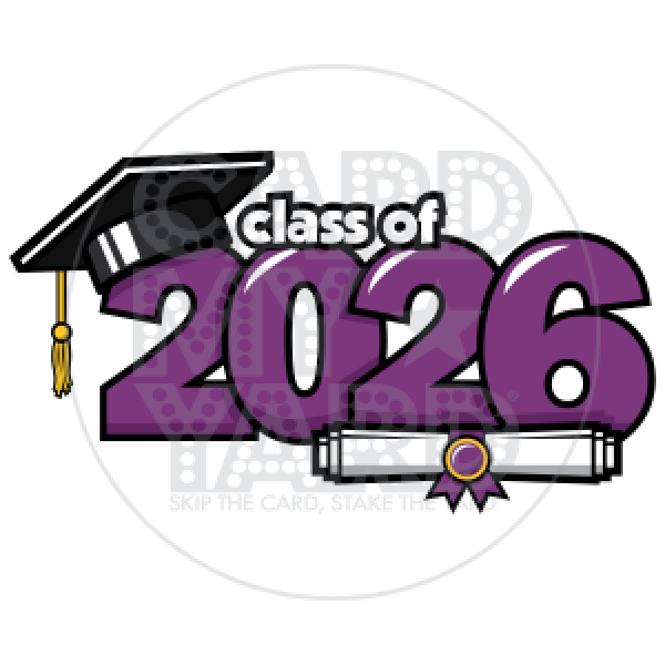 Graduation: Class of 2026 Purple Black