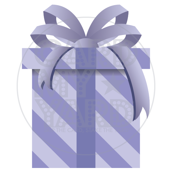 Birthday Present: Lavender Diagonal Stripe Birthday Present: Lavender Diagonal Stripe