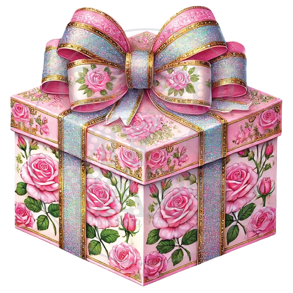 Birthday Present: Rose Gift Bow with Matching Bow