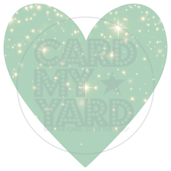 Heart: Mint Sparkle Heart: Mint Sparkle