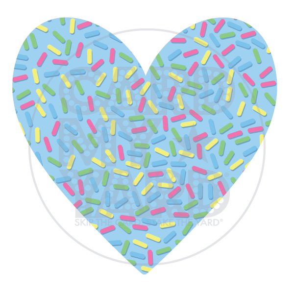 Heart: Blue Sprinkles