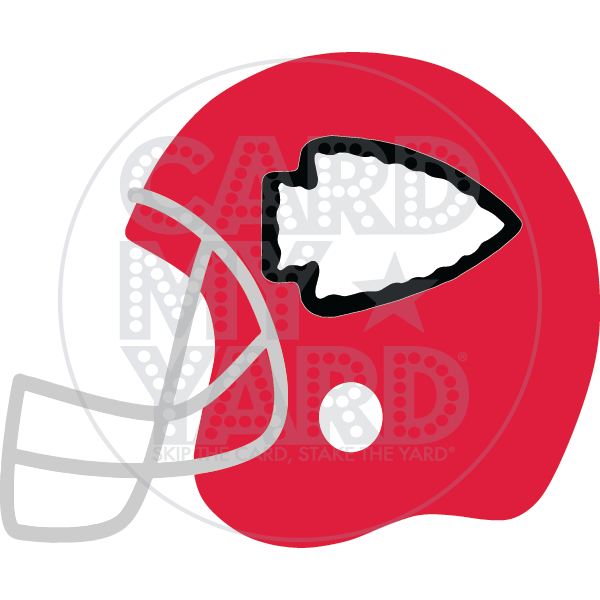 Sport: Football Helmet- Red with arrowhead Sport: Football Helmet- Red with arrowhead