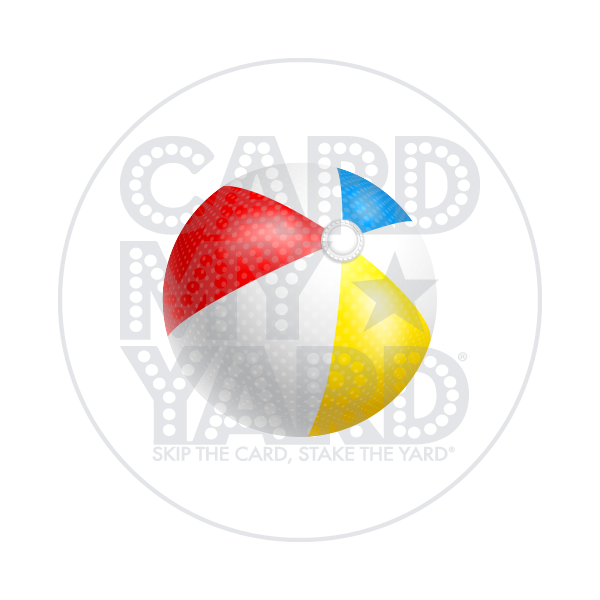 Summer: Red Yellow Blue Beach Ball - Small Summer: Red Yellow Blue Beach Ball - Small