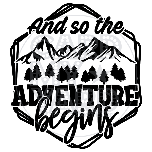 Outdoor: Adventure Begins Black & White Hex