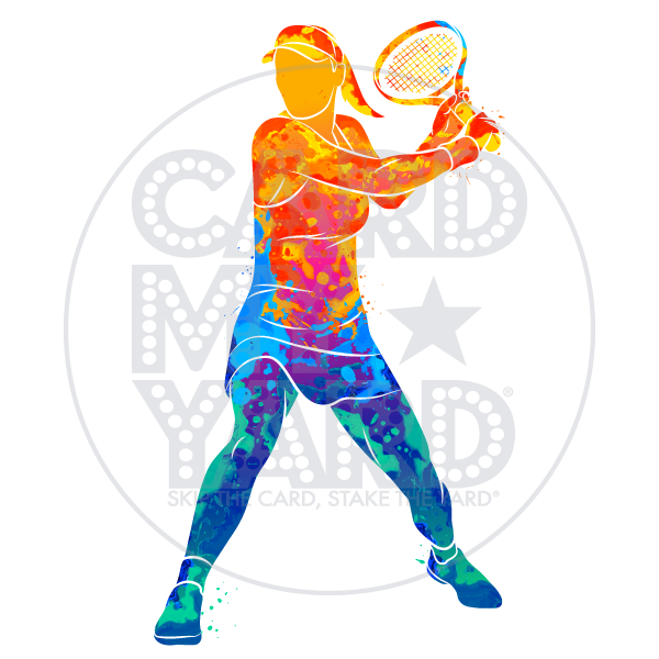 Sport: Tennis Player with Ponytail - Colorful Sport: Tennis Player with Ponytail - Colorful