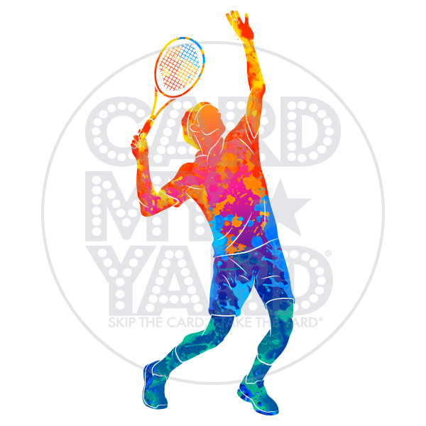 Sport Graphic: Tennis Player - Colorful Sport Graphic: Tennis Player - Colorful