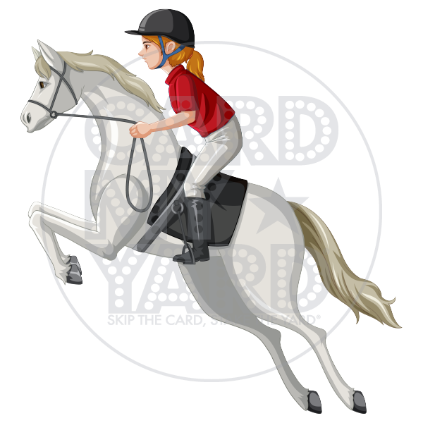 Sport Graphic: Equestrian Jumper White Horse Sport Graphic: Equestrian Jumper White Horse