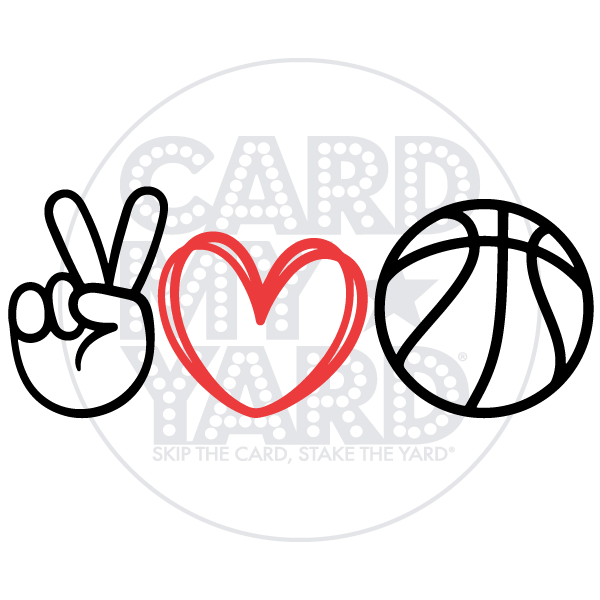 Sport Graphic: Peace Love Basketball