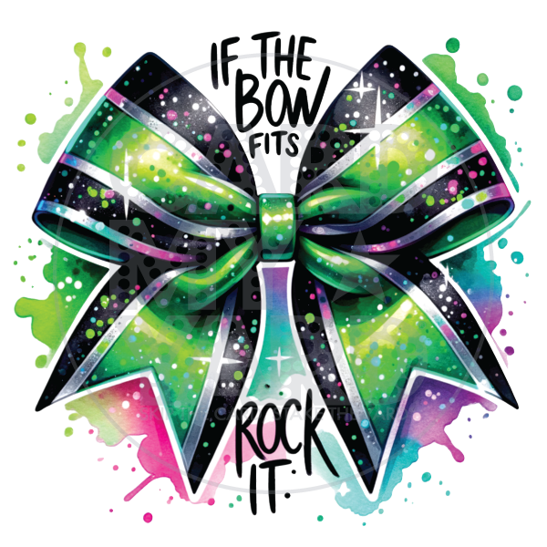 Sport Graphic: Green Cheer Bow