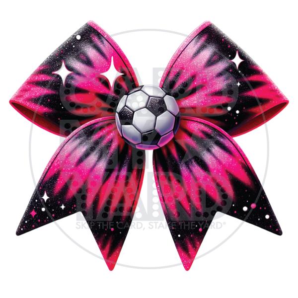 Sport Graphic: Soccer Bow Black Pink