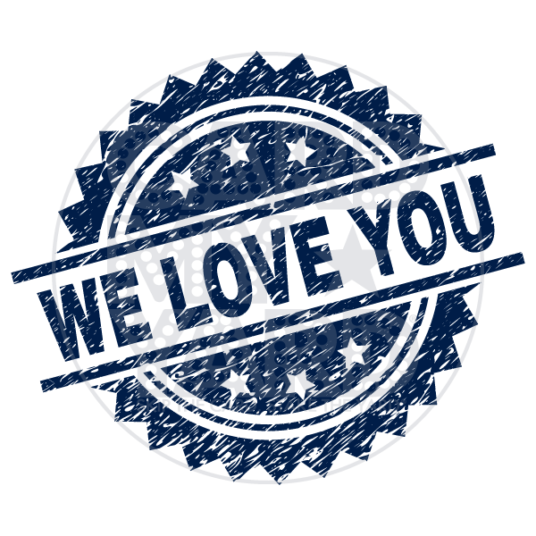Speech Bubbles: We Love You- Navy Speech Bubbles: We Love You- Navy