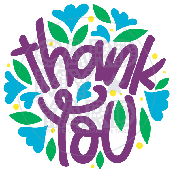 Speech Bubble: Thank You Circle - Purple