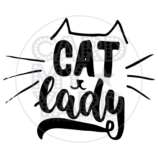 Speech Bubble: Cat Lady (Black)