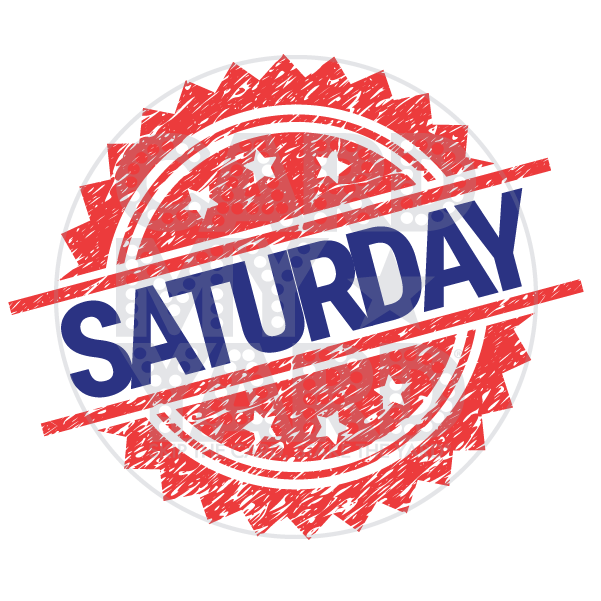 Speech Bubble: Red Blue Saturday Circle