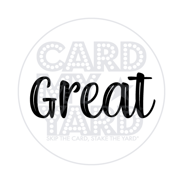 Speech Bubble: Great