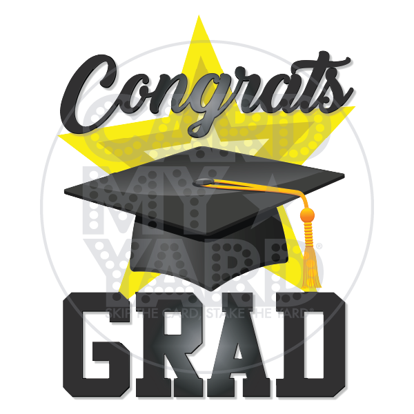 SUPER CONGRATS GRAD - YELLOW STAR