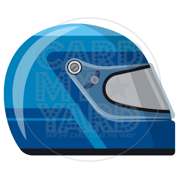 Transportation: Blue Driving Helmet