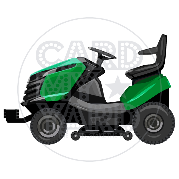 Transportation: Green Riding Lawn Mower Transportation: Green Riding Lawn Mower