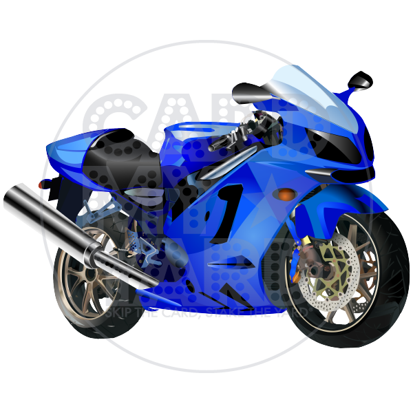 Transportation: Blue Sport Bike