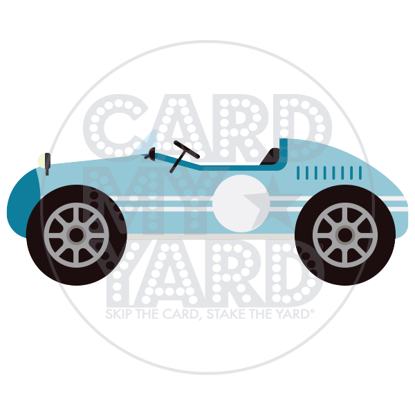 Transportation: Vintage Racing Car - Blue