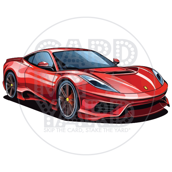 Transportation: Red Ferrari Sports Car