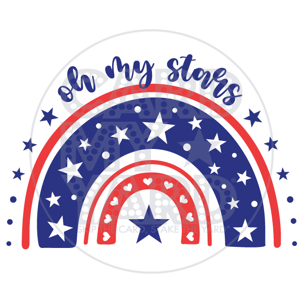 America: Oh My Stars Red White Blue Rainbow