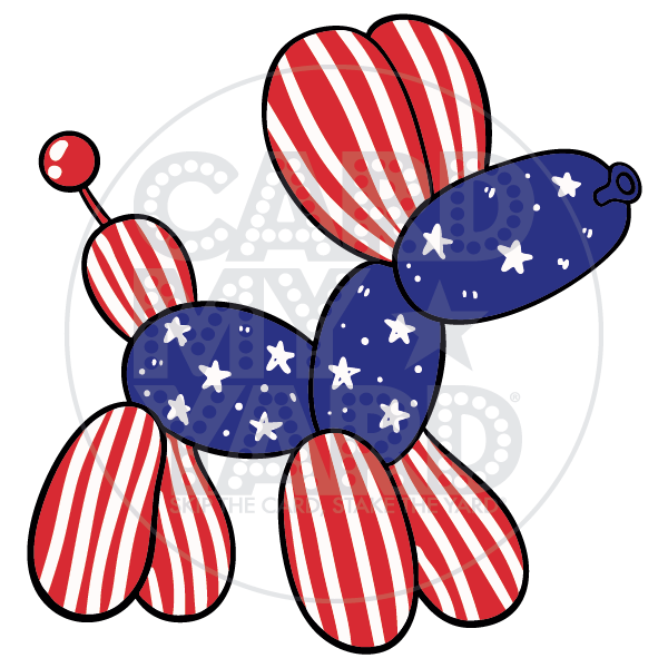 America: Stars & Strips Balloon Dog