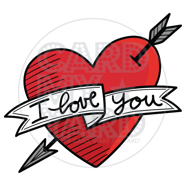 Valentines: I Love You Heart with Arrow