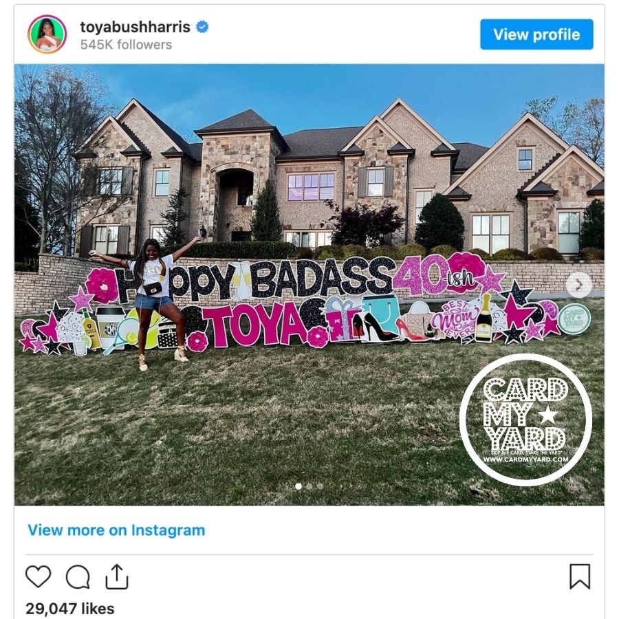 Toya Bush-Harris’ Yard Was Fully Decked Out for Her 46th Birthday