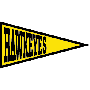 Pennant - Iowa Hawkeyes Pennant - Iowa Hawkeyes