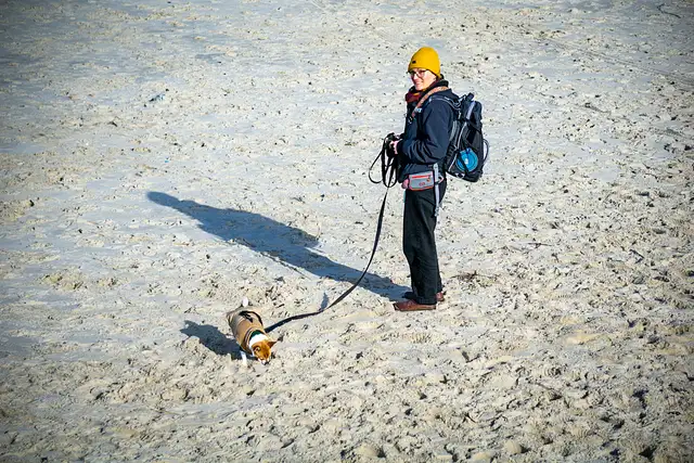 Urlaub mit Hund: Vally und ich am Meer.