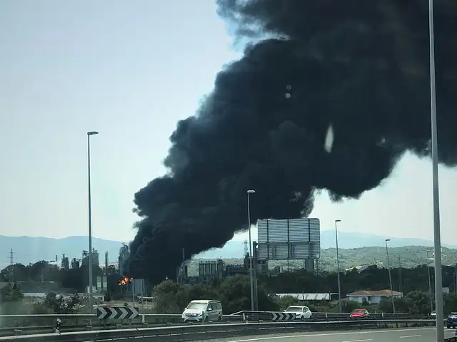 Industriebrand in Südspanien.