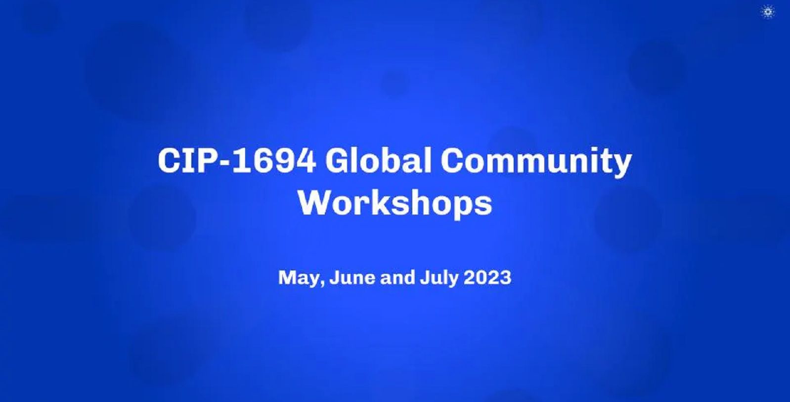 Cardano & Voltaire: CIP-1694 Community Workshops