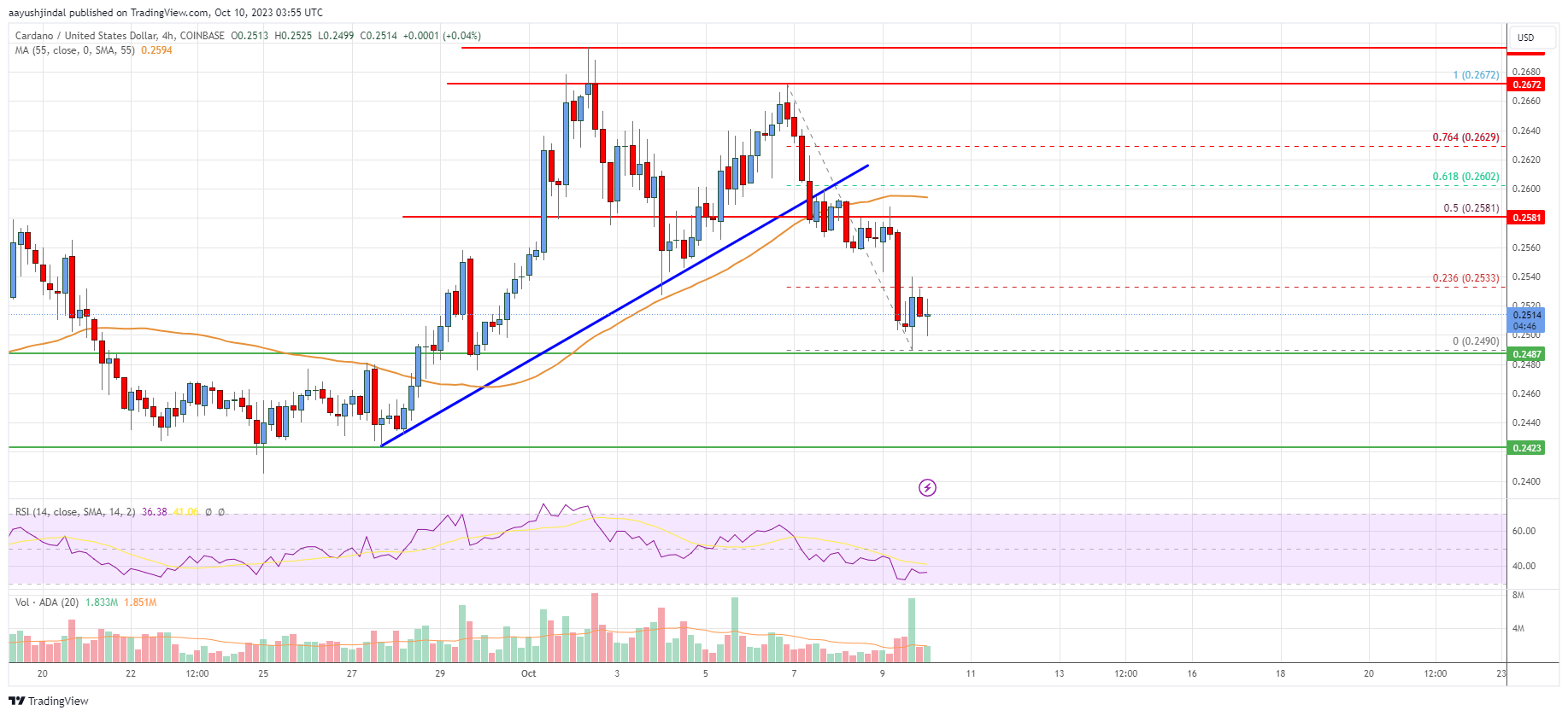Cardano (ADA) Price Analysis: Risk of More Downsides Below $0.25 | Live Bitcoin News