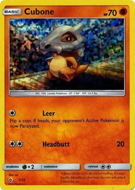 Cubone 2018sm 7/12