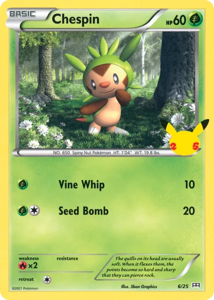 Chespin 2021swsh 6/25