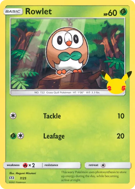 Rowlet 2021swsh 7/25