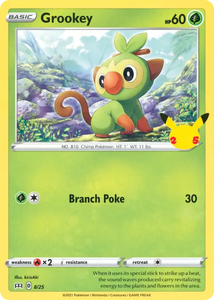 Grookey 2021swsh 8/25
