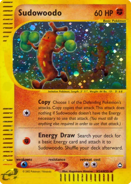 Sudowoodo ecard2 H24