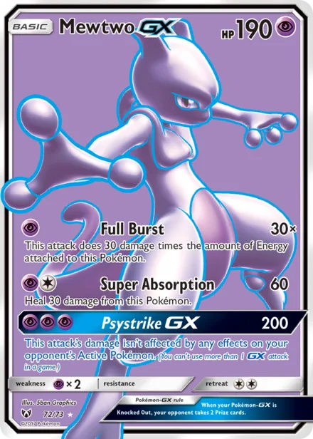 Mewtwo GX sm3.5 72/73