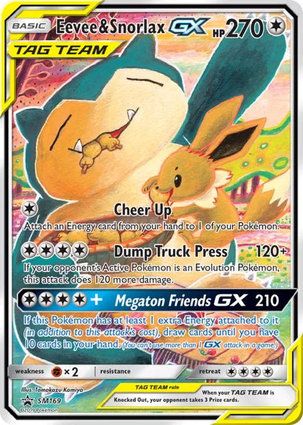 Eevee & Snorlax GX smp SM169
