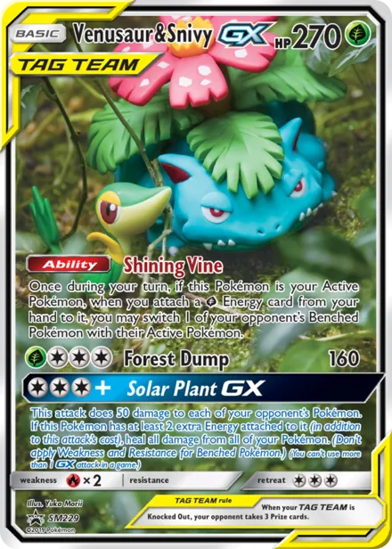 Venusaur & Snivy GX smp SM229