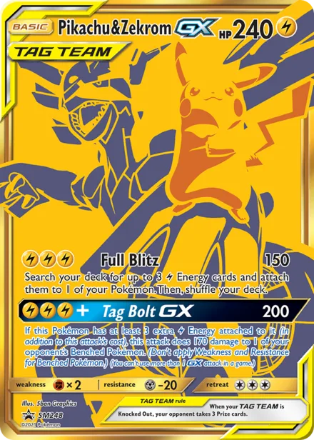 Pikachu & Zekrom GX smp SM248