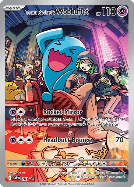 Team Rocket's Wobbuffet svp 203/225