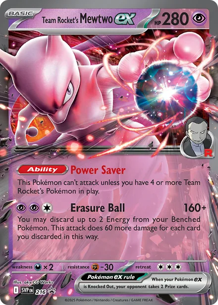 Team Rocket's Mewtwo ex svp 216/225
